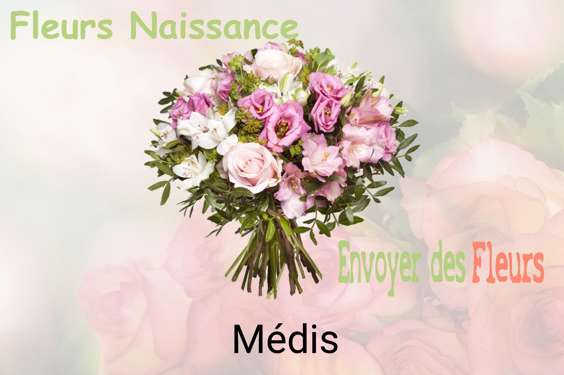 Bouquet de fleurs de naissance livré à Médis